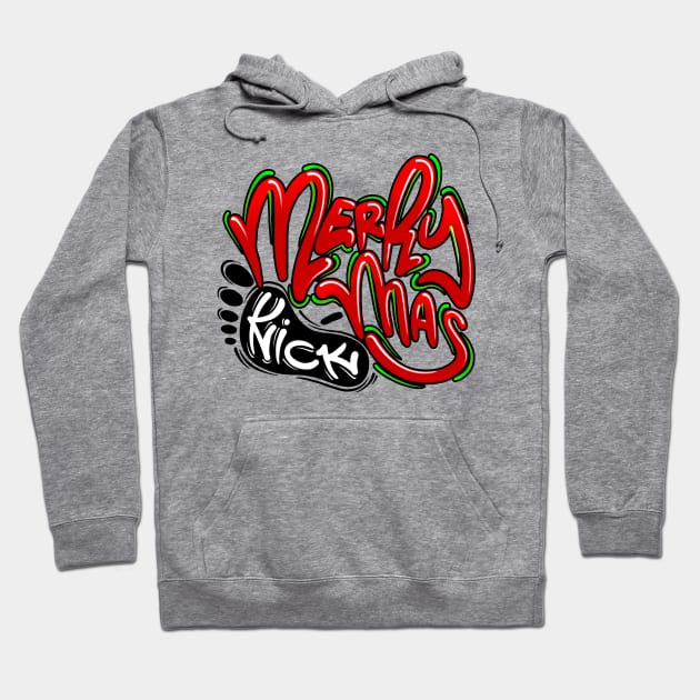 Merry kickmas Hoodie by Graffitidesigner